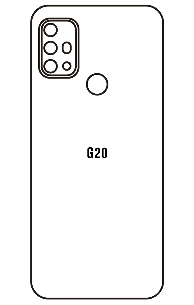 Motorola G20 Zadní Hydrogel ochranná fólie (Střih Zadní část 2)