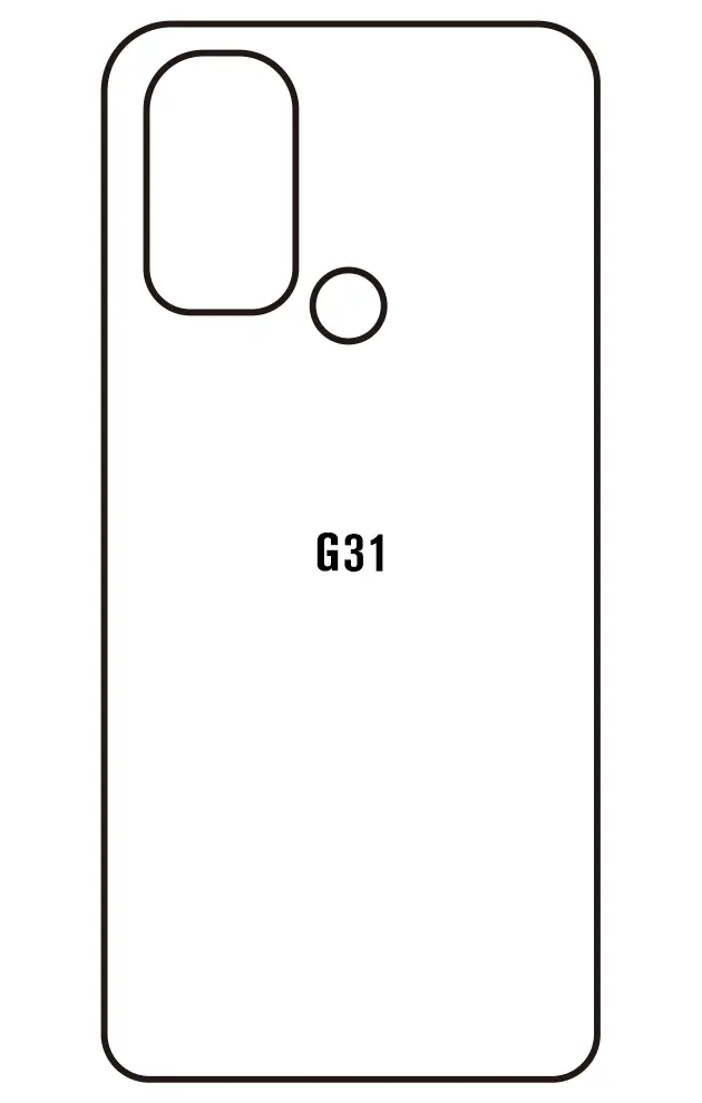 Motorola G31 Zadní Hydrogel ochranná fólie (Střih Zadní část 1)