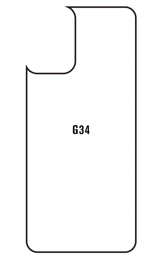 Motorola G34 5G Zadní Hydrogel ochranná fólie (Střih Zadní část 1)