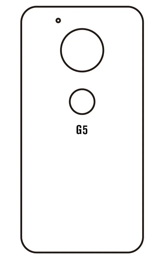 Motorola G5 Zadní Hydrogel ochranná fólie (Střih Zadní část 1)