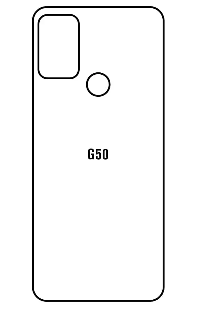 Motorola G50 Zadní Hydrogel ochranná fólie (Střih Zadní část 1)