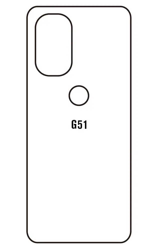 Motorola G51 5G Zadní Hydrogel ochranná fólie (Střih Zadní část 1)