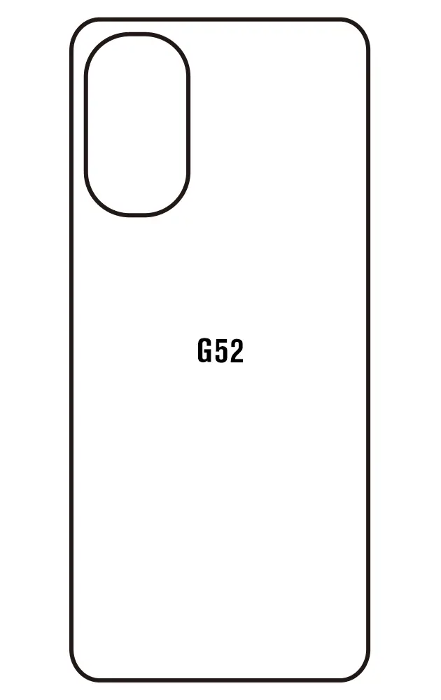 Motorola G52 Zadní Hydrogel ochranná fólie (Střih Zadní část 1)