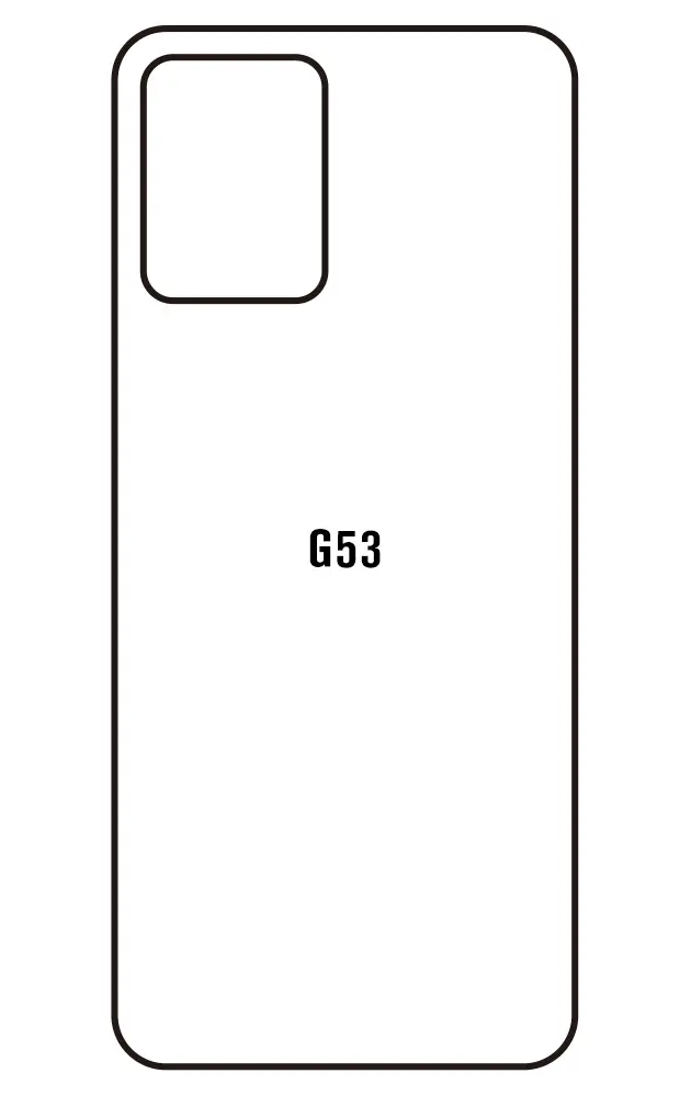 Motorola G53 Zadní Hydrogel ochranná fólie (Střih Zadní část 1)