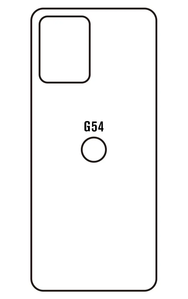 Motorola G54 Zadní Hydrogel ochranná fólie (Střih Zadní část 1)