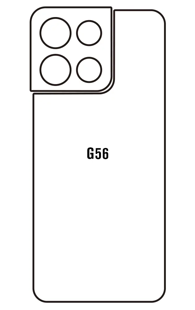 Motorola G56 Zadní Hydrogel ochranná fólie (Střih Zadní část 1)