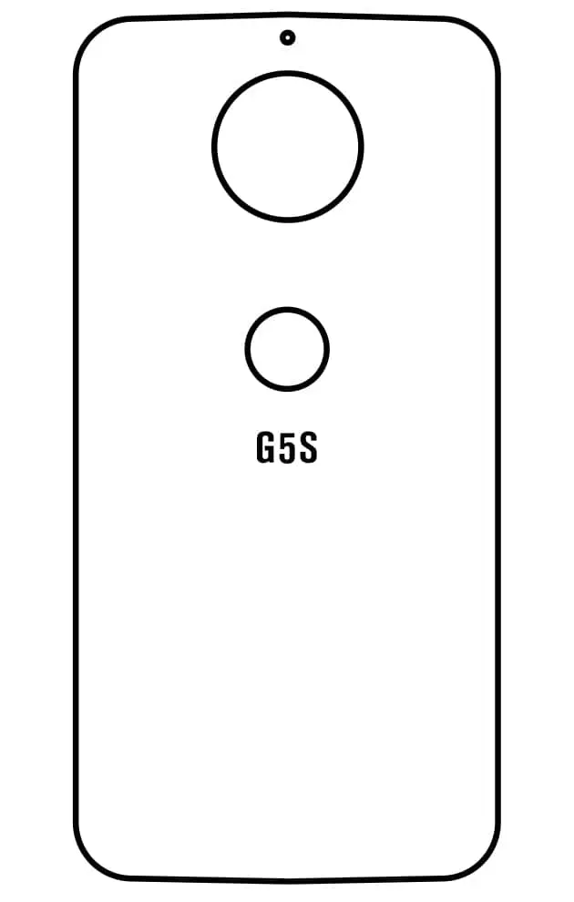Motorola G5S Zadní Hydrogel ochranná fólie (Střih Zadní část 1)