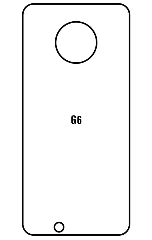 Motorola G6 Zadní Hydrogel ochranná fólie (Střih Zadní část 1)