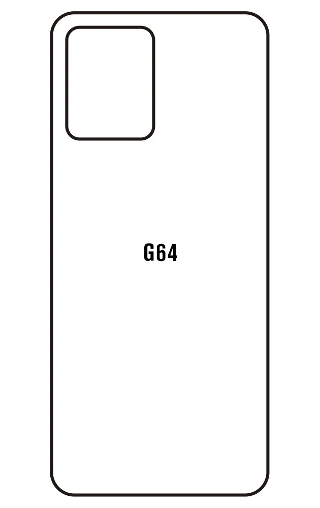 Motorola G64 5G Zadní Hydrogel ochranná fólie (Střih Zadní část 1)
