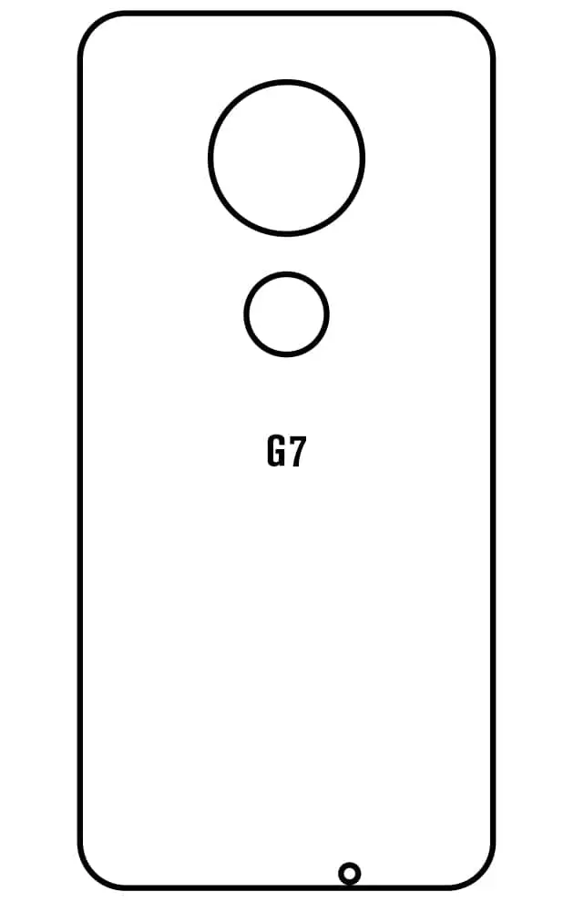 Motorola G7 Zadní Hydrogel ochranná fólie (Střih Zadní část 1)