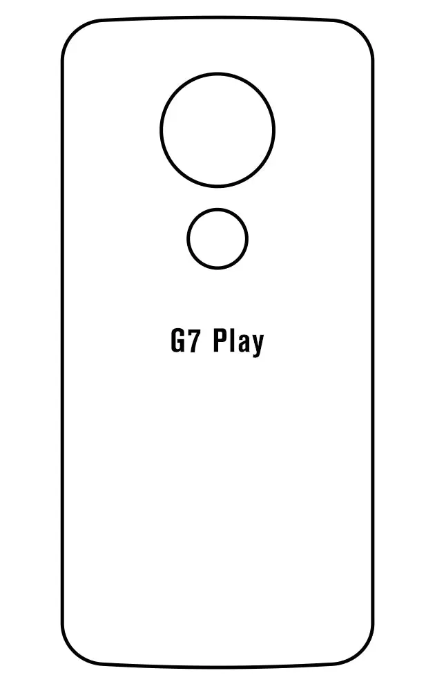 Motorola G7 PLAY Zadní Hydrogel ochranná fólie (Střih Zadní část 1)