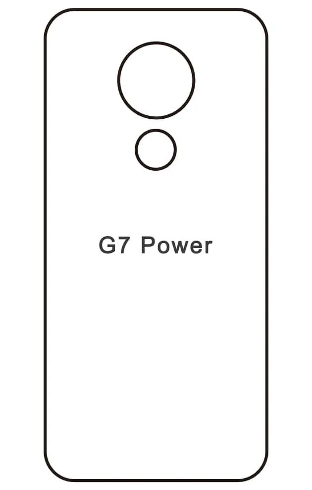 Motorola G7 POWER Zadní Hydrogel ochranná fólie (Střih Zadní část 1)