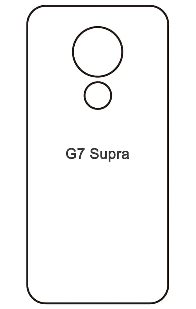 Motorola G7 Supra Zadní Hydrogel ochranná fólie (Střih Zadní část 1)