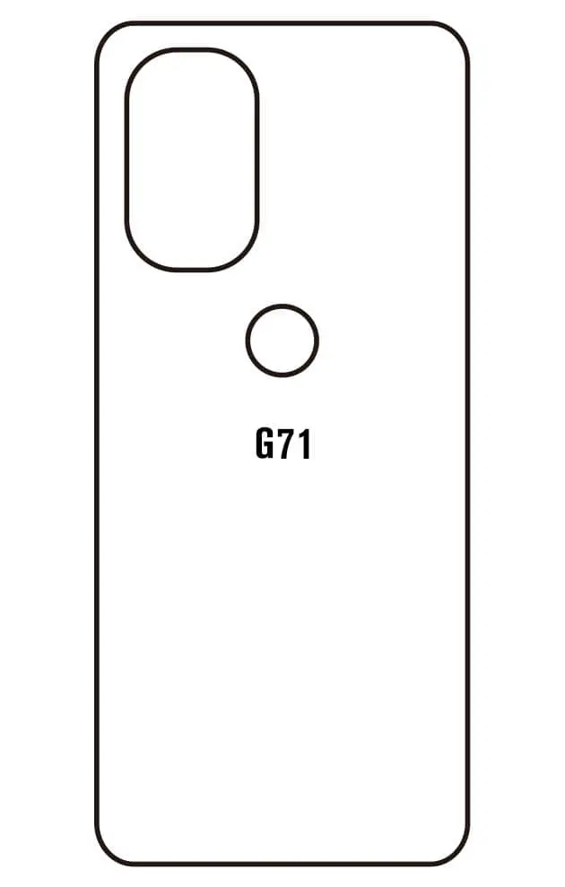 Motorola G71 5G Zadní Hydrogel ochranná fólie (Střih Zadní část 1)