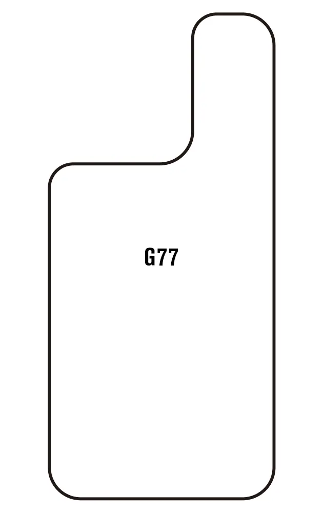 Motorola G77 Zadní Hydrogel ochranná fólie (Střih Zadní část 1)