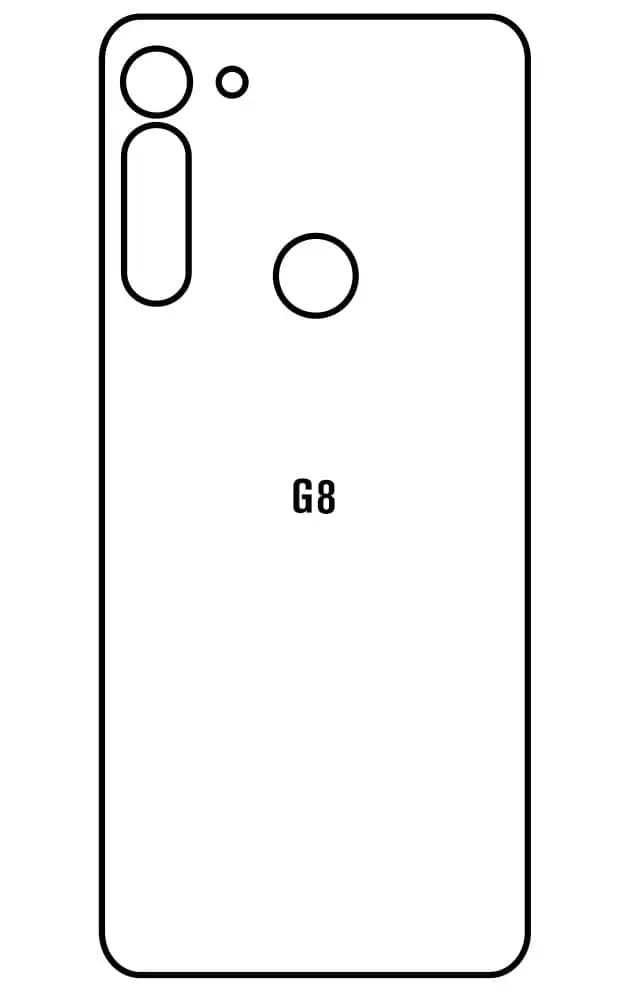 Motorola G8 Zadní Hydrogel ochranná fólie (Střih Zadní část 1)