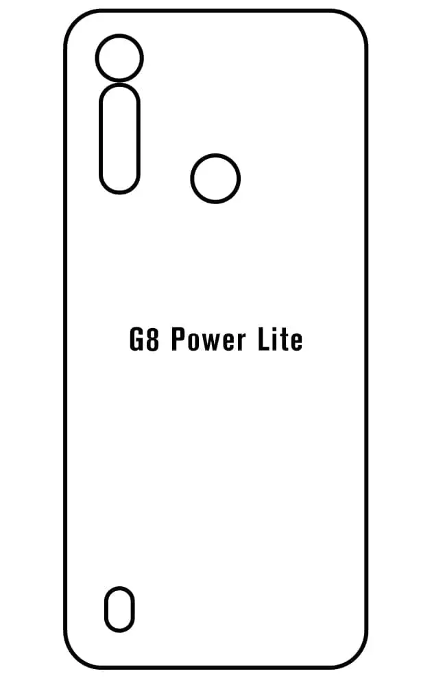 Motorola G8 Power Lite Zadní Hydrogel ochranná fólie (Střih Zadní část 1)