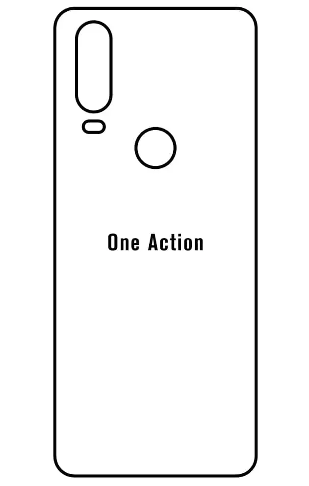 Motorola One Action Zadní Hydrogel ochranná fólie (Střih Zadní část 1)