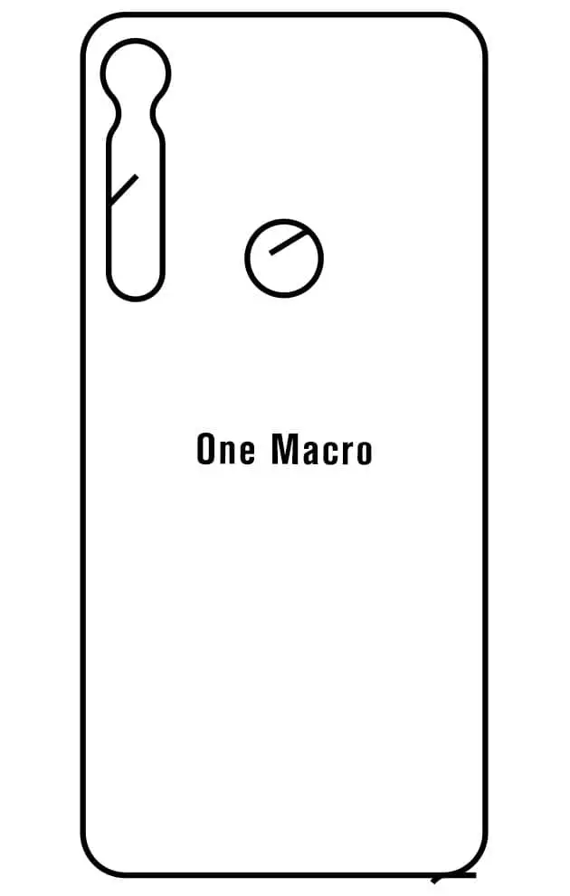 Motorola One Macro Zadní Hydrogel ochranná fólie (Střih Zadní část 1)