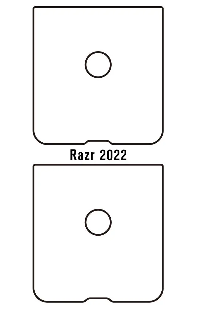 Motorola Razr 2022 Zadní Hydrogel ochranná fólie (Střih Zadní část 1)