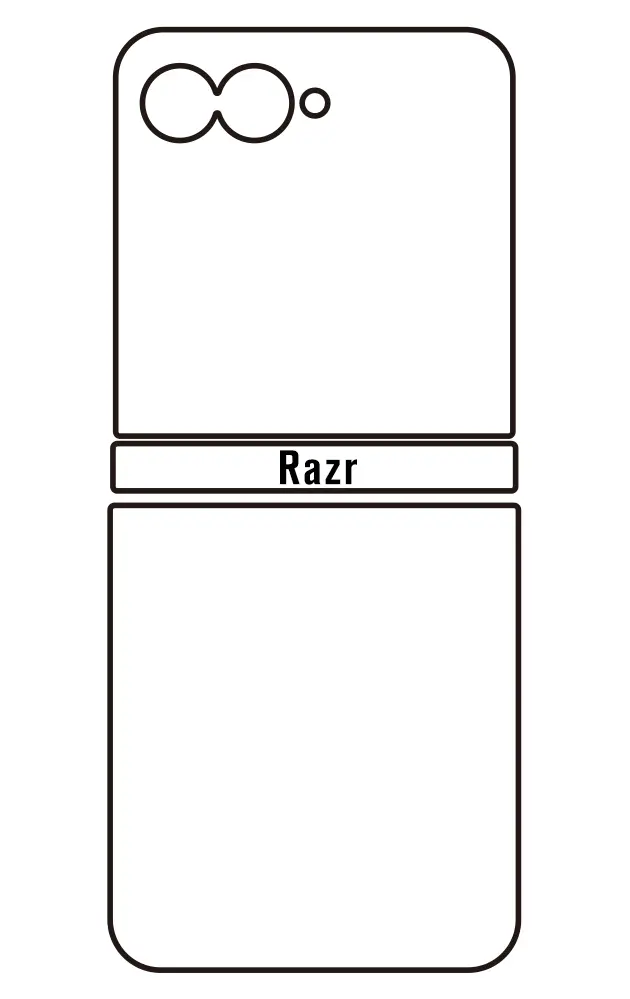Motorola Razr 2024 Zadní Hydrogel ochranná fólie (Střih Zadní část 1)
