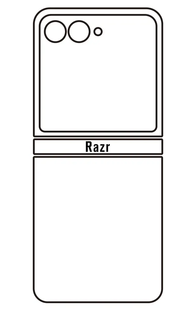 Motorola Razr 2025 Zadní Hydrogel ochranná fólie (Střih Zadní část 1)