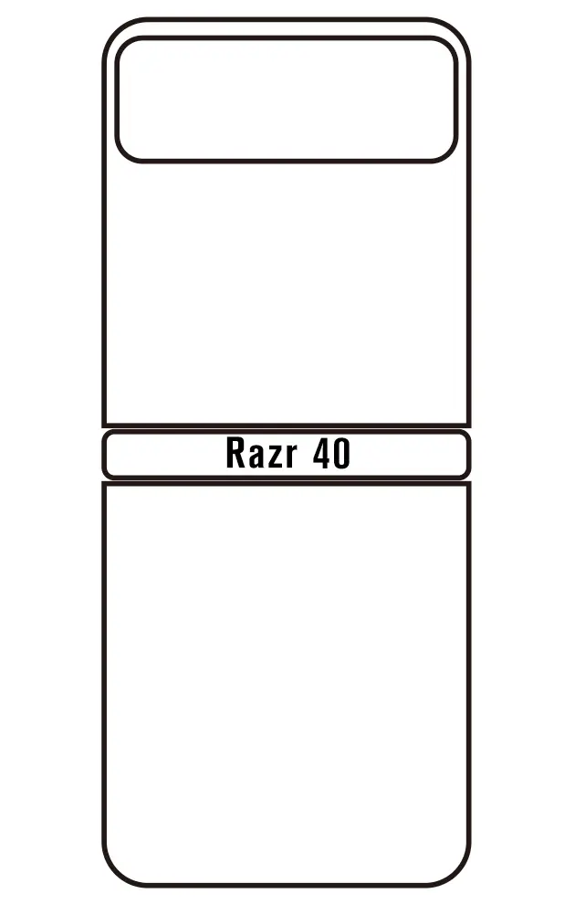 Motorola Razr 40 Zadní Hydrogel ochranná fólie (Střih Zadní část 1)