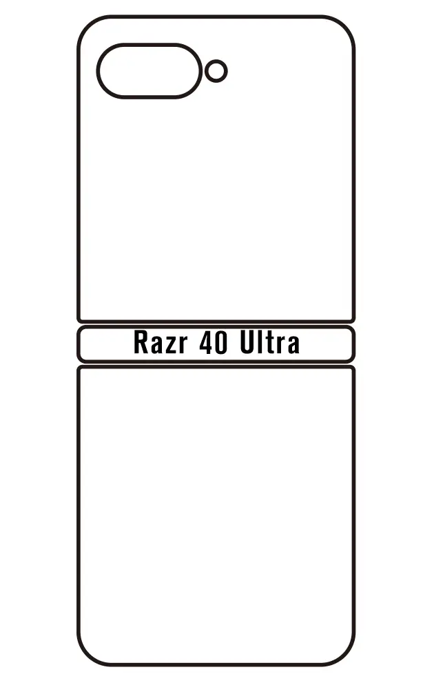 Motorola Razr 40 Ultra Zadní Hydrogel ochranná fólie (Střih Zadní část 1)