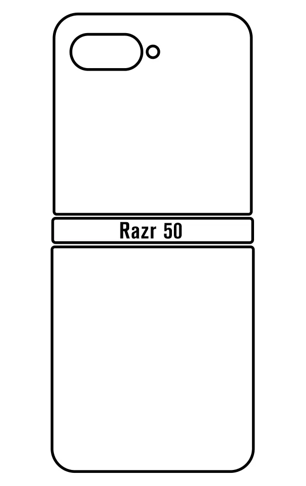 Motorola Razr 50 Zadní Hydrogel ochranná fólie (Střih Zadní část 1)