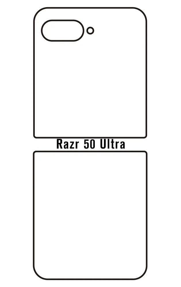 Motorola Razr 50 Ultra Zadní Hydrogel ochranná fólie (Střih Zadní část 1)
