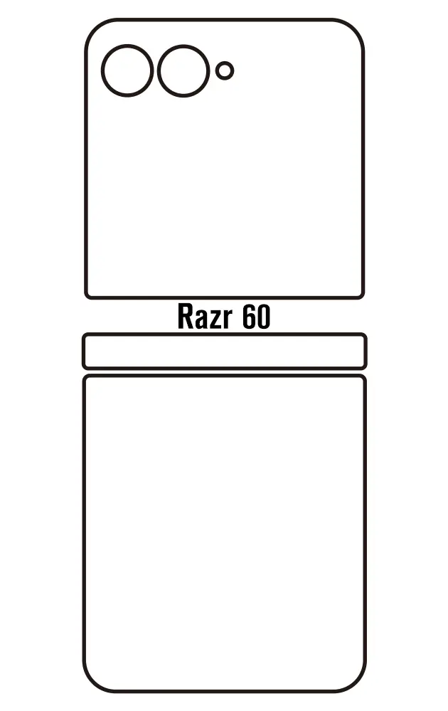 Motorola Razr 60 Zadní Hydrogel ochranná fólie (Střih Zadní část 1)