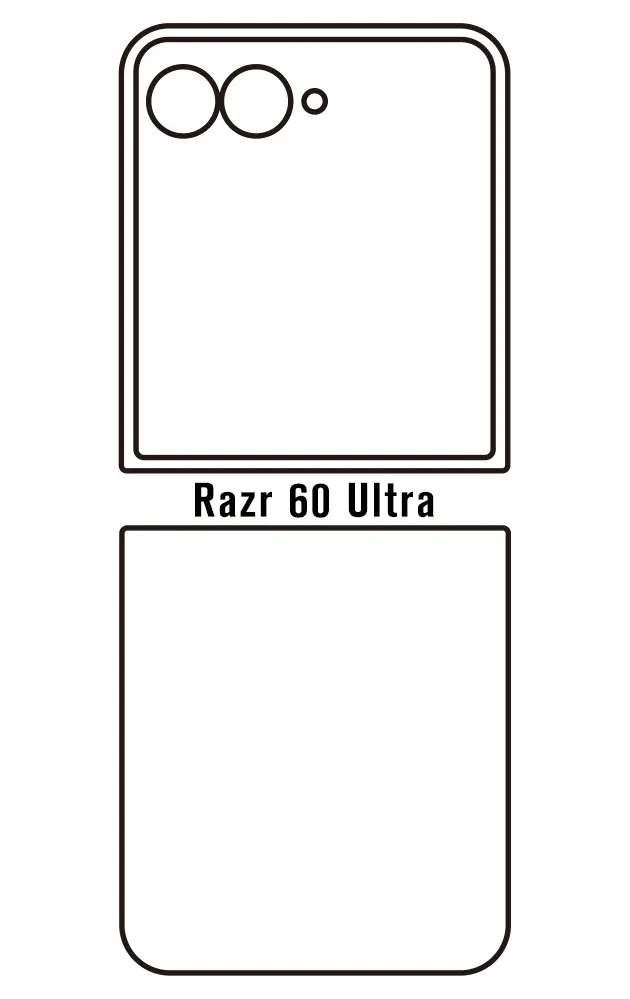 Motorola Razr 60 Ultra Zadní Hydrogel ochranná fólie (Střih Zadní část 1)