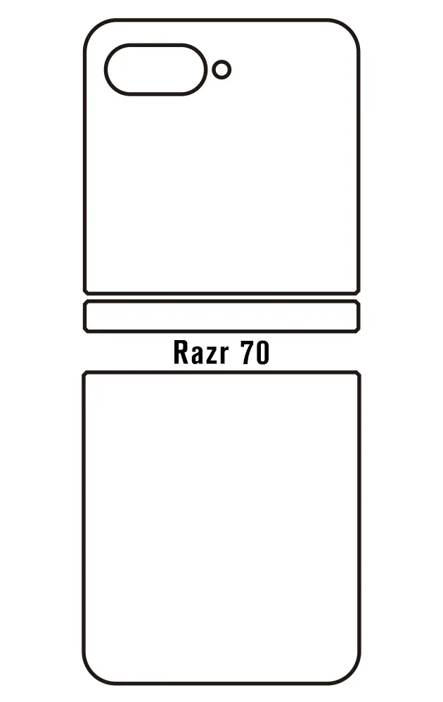 Motorola Razr 70 Zadní Hydrogel ochranná fólie (Střih Zadní část 1)
