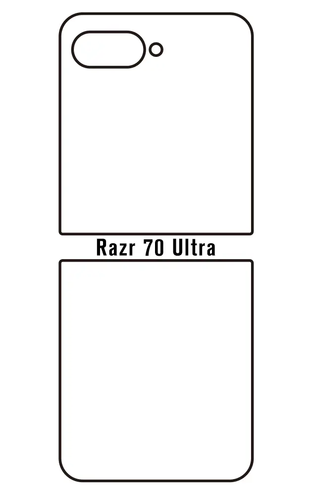 Motorola Razr 70 Ultra Zadní Hydrogel ochranná fólie (Střih Zadní část 1)