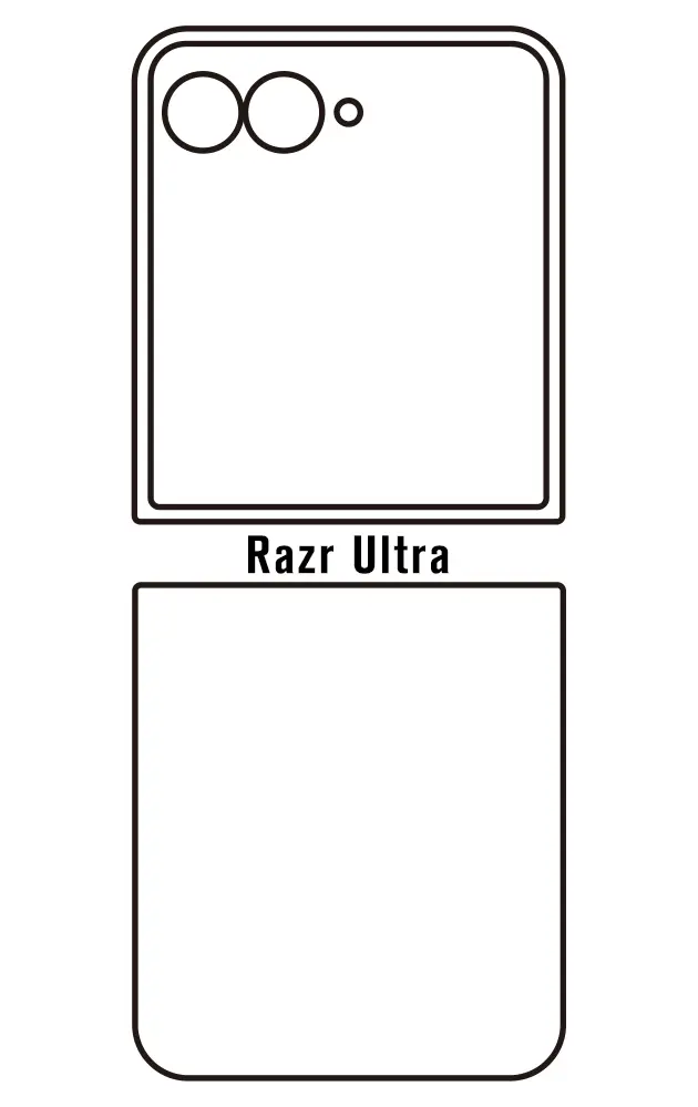Motorola Razr Ultra 2025 Zadní Hydrogel ochranná fólie (Střih Zadní část 1)