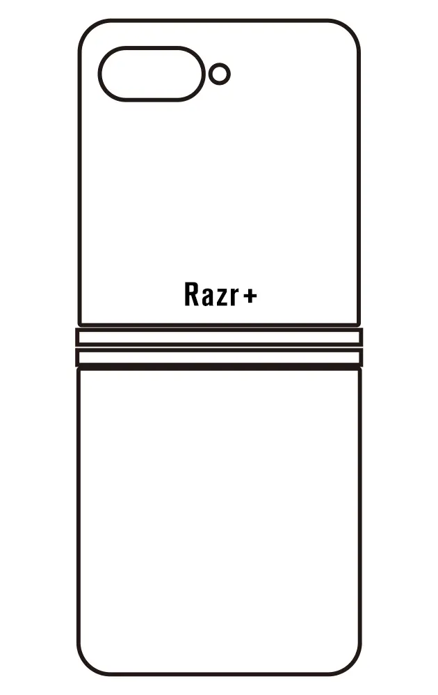 Motorola Razr+ 2023 Zadní Hydrogel ochranná fólie (Střih Zadní část 1)