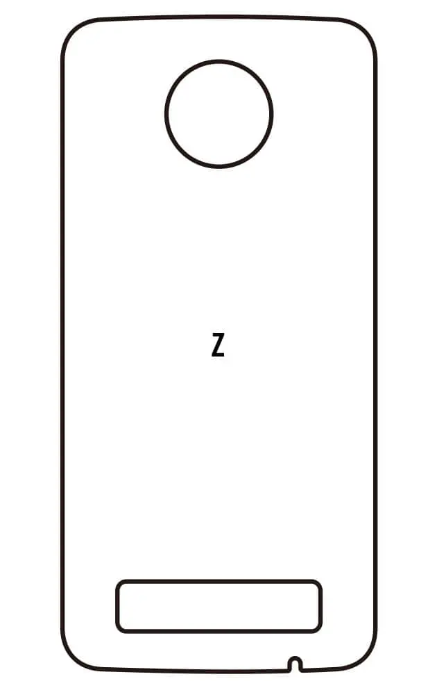 Motorola Z Zadní Hydrogel ochranná fólie (Střih Zadní část 1)