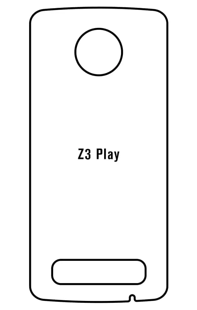 Motorola Z3 PLAY Zadní Hydrogel ochranná fólie (Střih Zadní část 1)