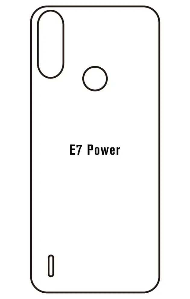 Motorola E7 Power / E7i Power Zadní Hydrogel ochranná fólie (Střih Zadní část 1)