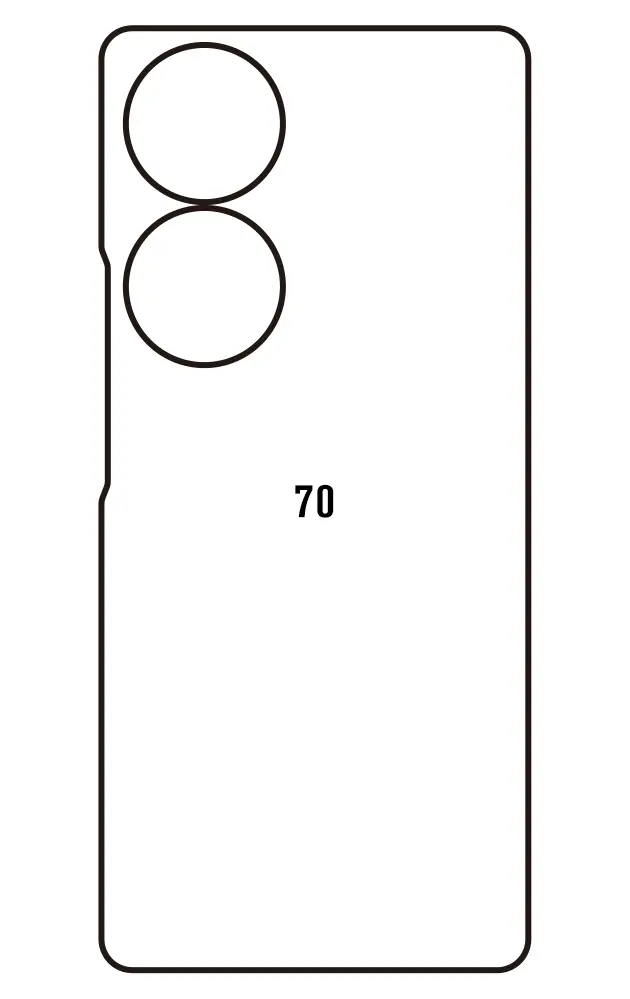Honor 70 Zadní Hydrogel ochranná fólie (Střih Zadní část 1)