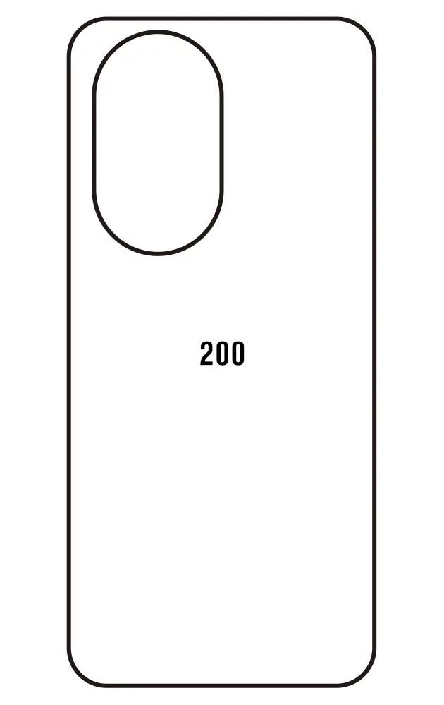 Honor 200 Zadní Hydrogel ochranná fólie (Střih Zadní část 1)