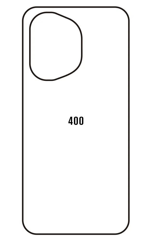 Honor 400 Zadní Hydrogel ochranná fólie (Střih Zadní část 1)