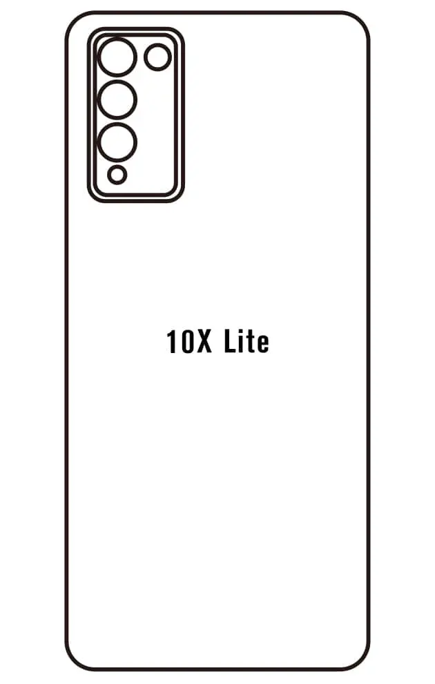 Honor 10X Lite Zadní Hydrogel ochranná fólie (Střih Zadní část 1)