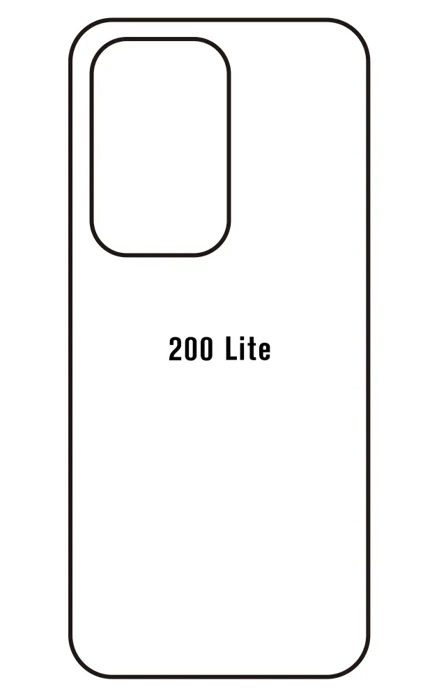 Honor 200 Lite Zadní Hydrogel ochranná fólie (Střih Zadní část 1)