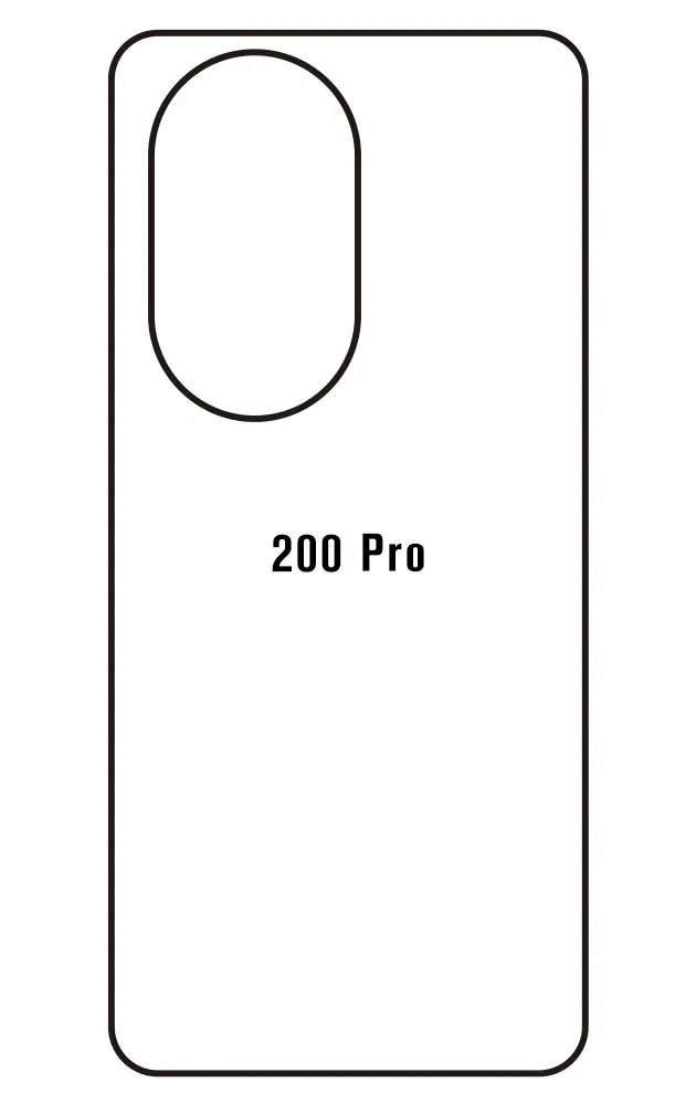 Honor 200 Pro Zadní Hydrogel ochranná fólie (Střih Zadní část 1)