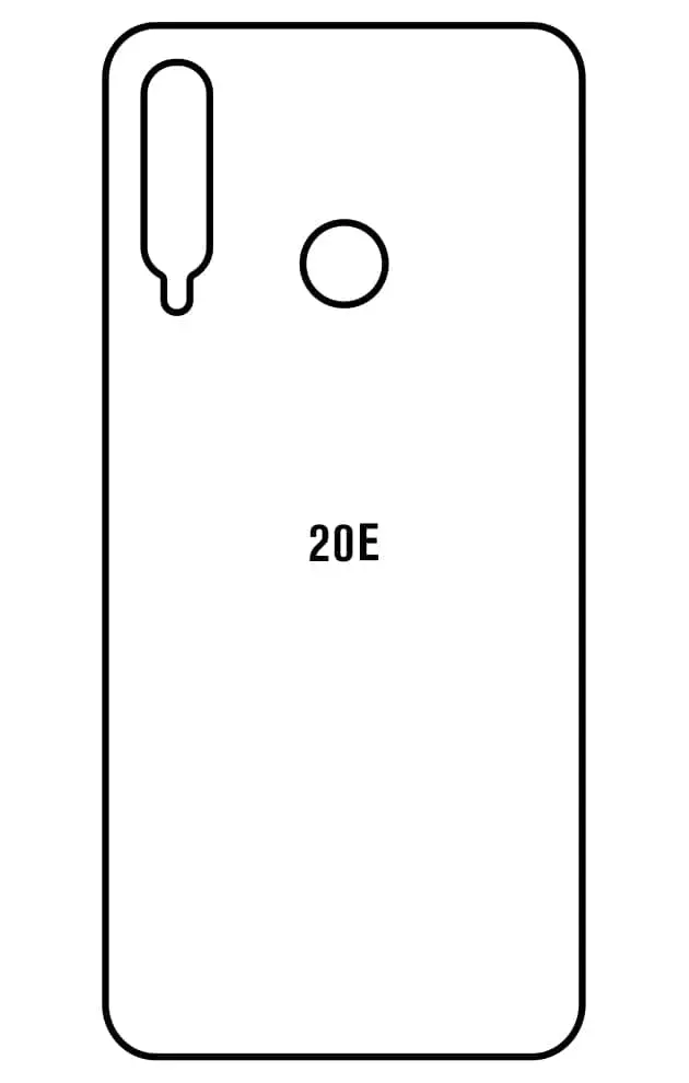 Honor 20E Zadní Hydrogel ochranná fólie (Střih Zadní část 1)