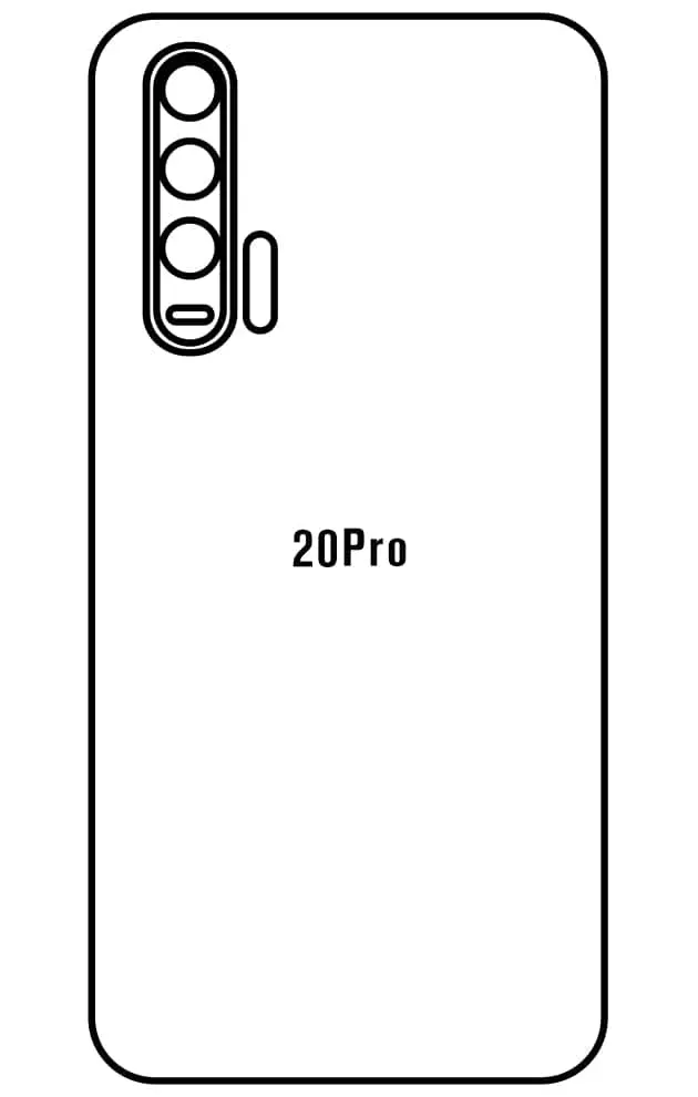 Honor 20Pro Zadní Hydrogel ochranná fólie (Střih Zadní část 1)