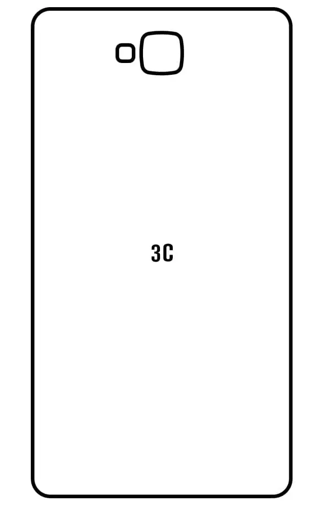 Honor 3C Zadní Hydrogel ochranná fólie (Střih Zadní část 1)