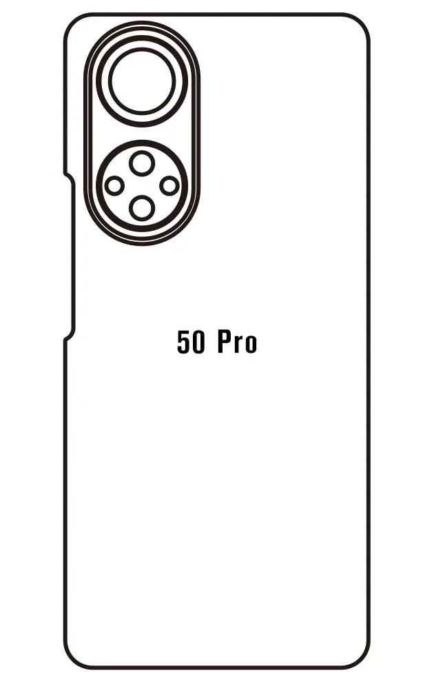 Honor 50 Pro Zadní Hydrogel ochranná fólie (Střih Zadní část 1)