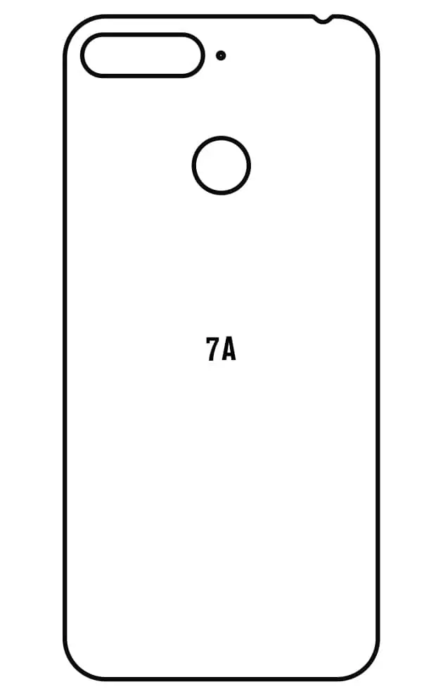 Honor 7A Zadní Hydrogel ochranná fólie (Střih Zadní část 1)
